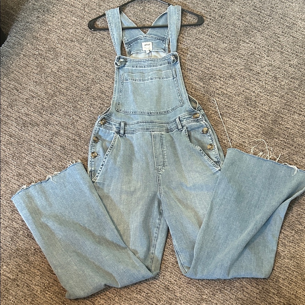Aerie Light Blue Denim Overalls